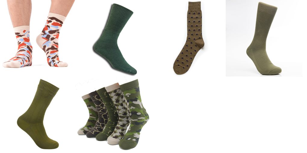 socks military green